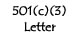 501(c)(3) Letter